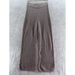 Gap Pants Womens S Tall Cool Brown Knit High Rise Wide Leg PullOn Sweatpants